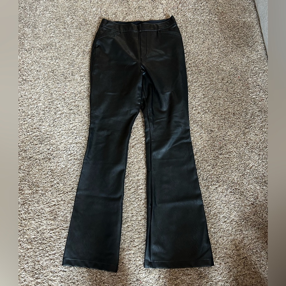 Spanx flare leather pants 
Size large